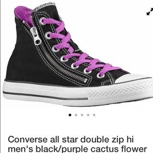 Black/purple Converse All Star
